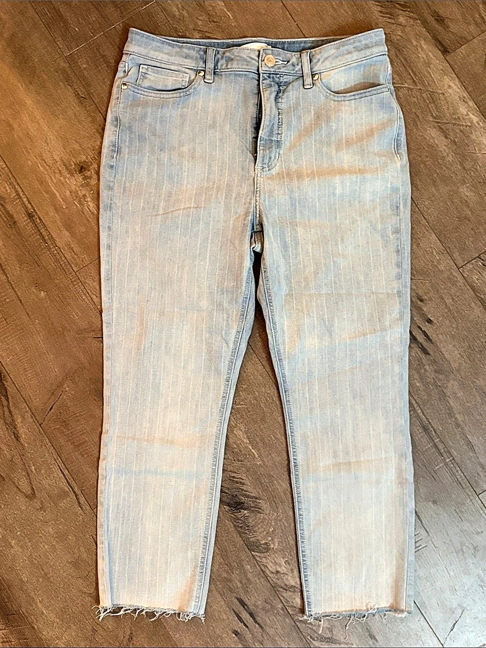 Lauren Conrad High Rise Skinny Ankle Jeans Blue Waist 14